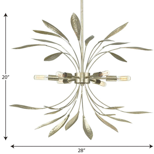 Progress Lighting Mariposa Collection 6 Light 60W Candelabra Base Pendant (P500415-176)