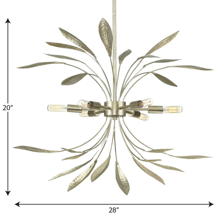 Progress Lighting Mariposa Collection 6 Light 60W Candelabra Base Pendant (P500415-176)