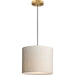 Progress Lighting Markor Collection 100W One-Light Drum Pendant Ecru Linen (P500386-194)