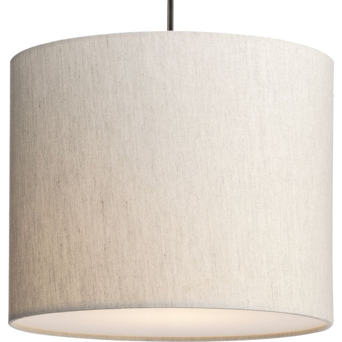 Progress Lighting Markor Collection 100W One-Light Drum Pendant Ecru Linen (P500386-194)