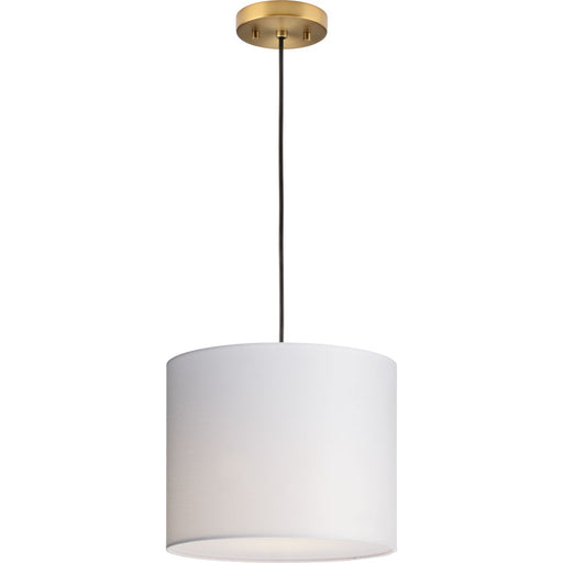 Progress Lighting Markor Collection 100W One-Light Drum Pendant White Linen (P500386-195)