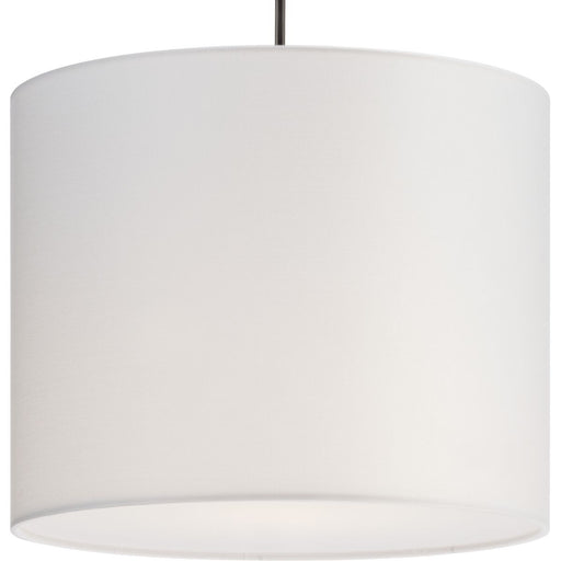 Progress Lighting Markor Collection 100W One-Light Drum Pendant White Linen (P500386-195)