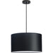 Progress Lighting Markor Collection 60W Three-Light Drum Pendant Black Parchment (P500387-193)