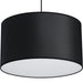 Progress Lighting Markor Collection 60W Three-Light Drum Pendant Black Parchment (P500387-193)