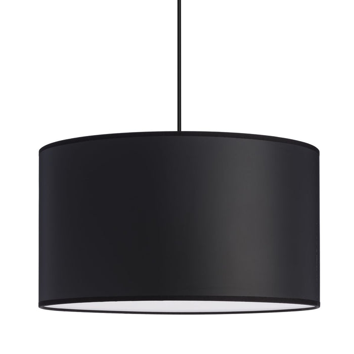 Progress Lighting Markor Collection 60W Three-Light Drum Pendant Black Parchment (P500387-193)