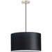 Progress Lighting Markor Collection 60W Three-Light Drum Pendant Black Parchment (P500387-193)