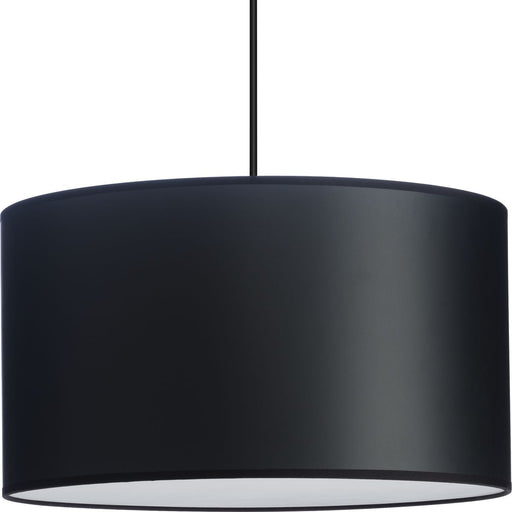 Progress Lighting Markor Collection 60W Three-Light Drum Pendant Black Parchment (P500387-193)