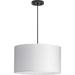 Progress Lighting Markor Collection 60W Three-Light Drum Pendant White Linen (P500387-195)