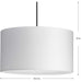 Progress Lighting Markor Collection 60W Three-Light Drum Pendant White Linen (P500387-195)