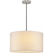 Progress Lighting Markor Collection 60W Three-Light Drum Pendant White Linen (P500387-195)