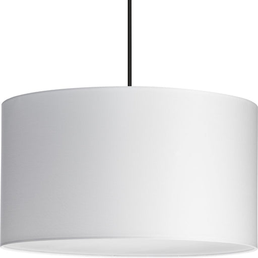 Progress Lighting Markor Collection 60W Three-Light Drum Pendant White Linen (P500387-195)