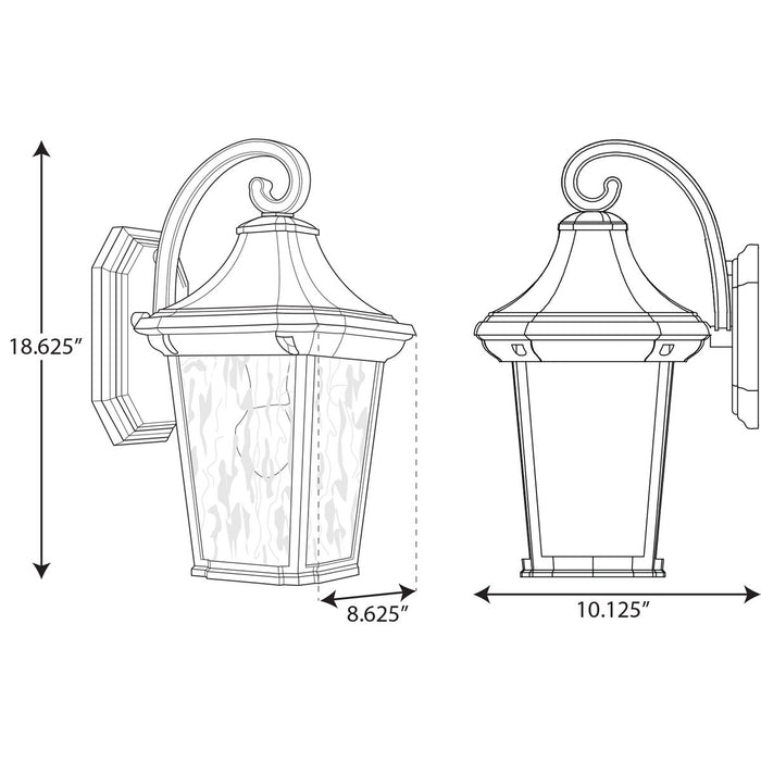 Progress Lighting Marquette Collection One-Light Large Wall Lantern With Durashield (P560173-031)