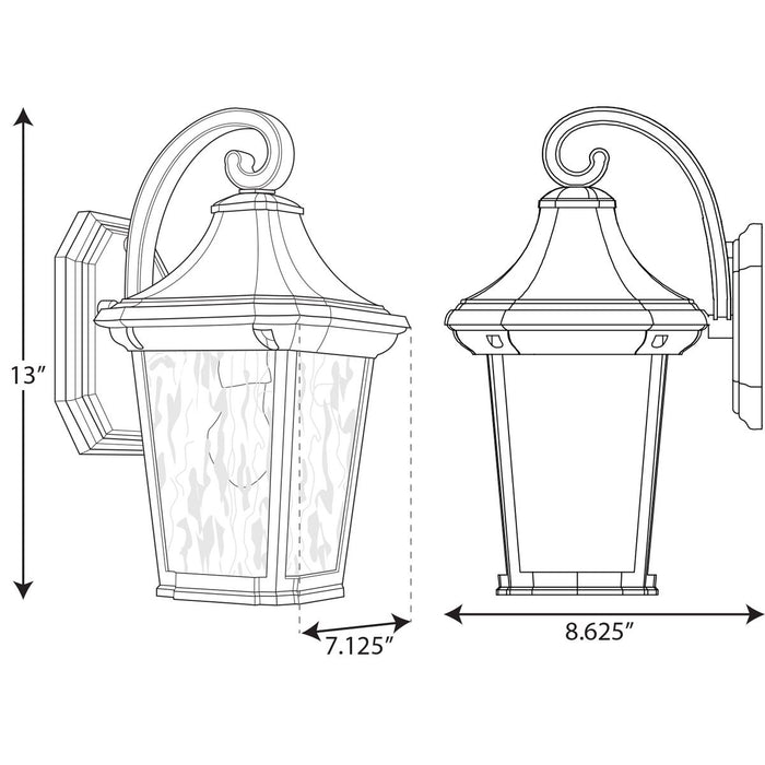 Progress Lighting Marquette Collection One-Light Small Wall Lantern With Durashield (P560171-031)