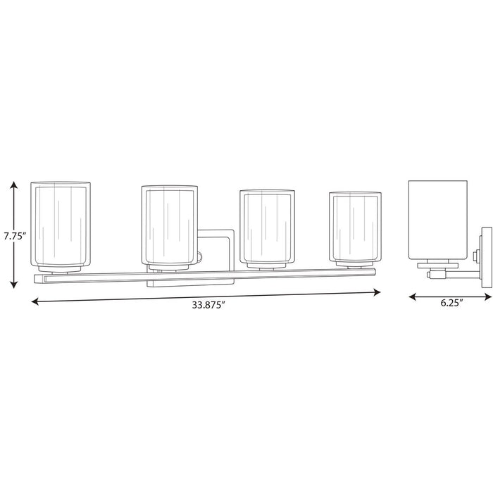 Progress Lighting Mast Collection Four-Light Bath And Vanity (P300218-009)