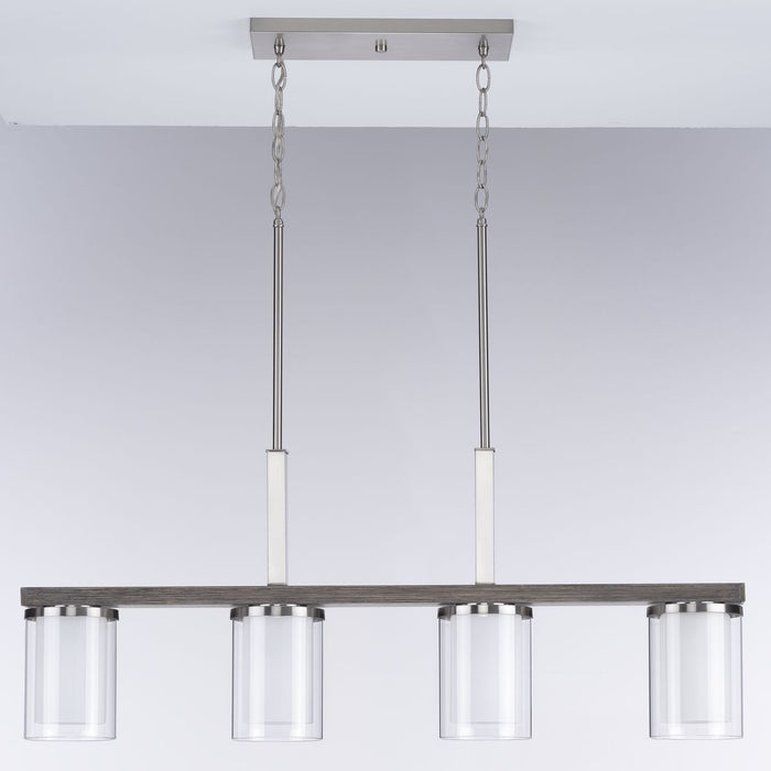 Progress Lighting Mast Collection Four-Light Linear Chandelier (P400190-009)