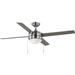 Progress Lighting McLennan II Collection 6W 52 Inch 4-Bld Ceiling Fan With Light Brushed Nickel (P250089-009-WB)