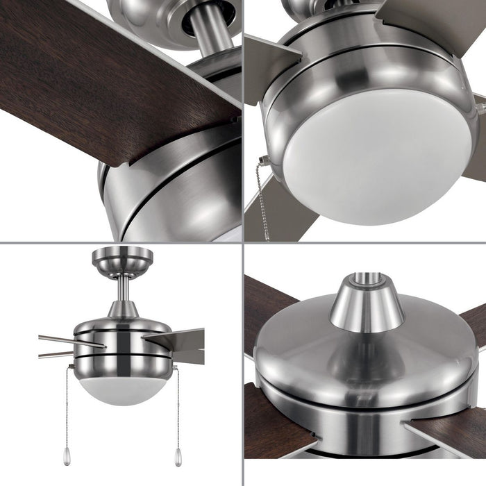 Progress Lighting McLennan II Collection 6W 52 Inch 4-Bld Ceiling Fan With Light Brushed Nickel (P250089-009-WB)