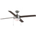 Progress Lighting McLennan II Collection 6W 52 Inch 4-Bld Ceiling Fan With Light Brushed Nickel (P250089-009-WB)