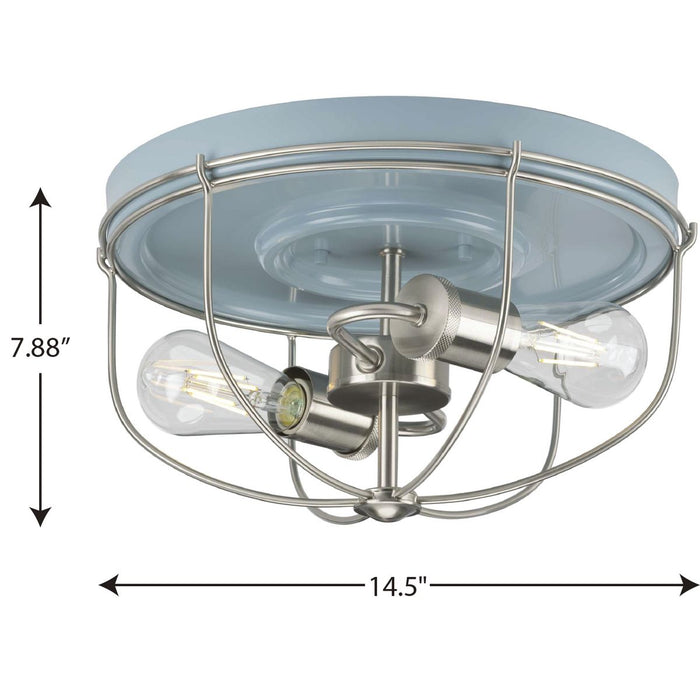 Progress Lighting Medal Collection 2 Light 60W Medium Base Flush Mount Close To Ceiling Fixture (P350195-164)