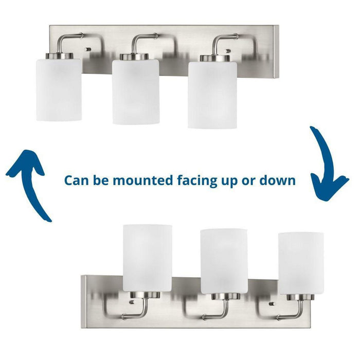 Progress Lighting Merry Collection 3 Light 100W Medium Base Bath And Vanity Fixture (P300329-009)