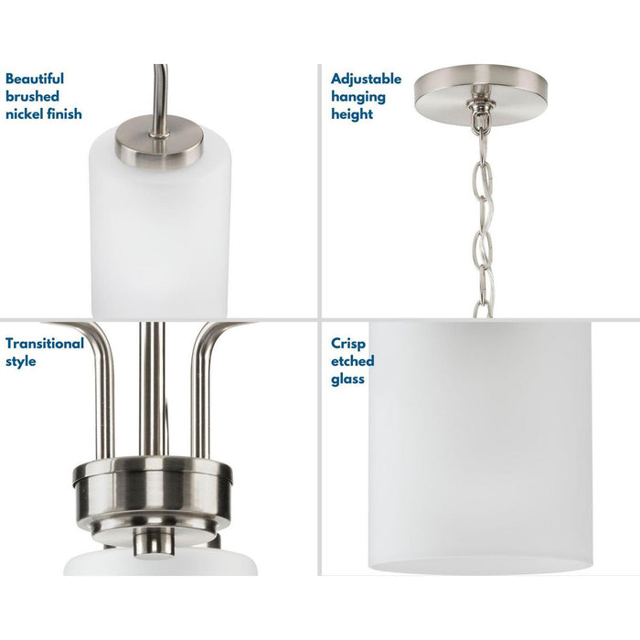 Progress Lighting Merry Collection 3 Light 100W Medium Base Chandelier (P400274-009)