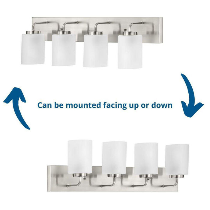 Progress Lighting Merry Collection 4 Light 100W Medium Base Bath And Vanity Fixture (P300330-009)