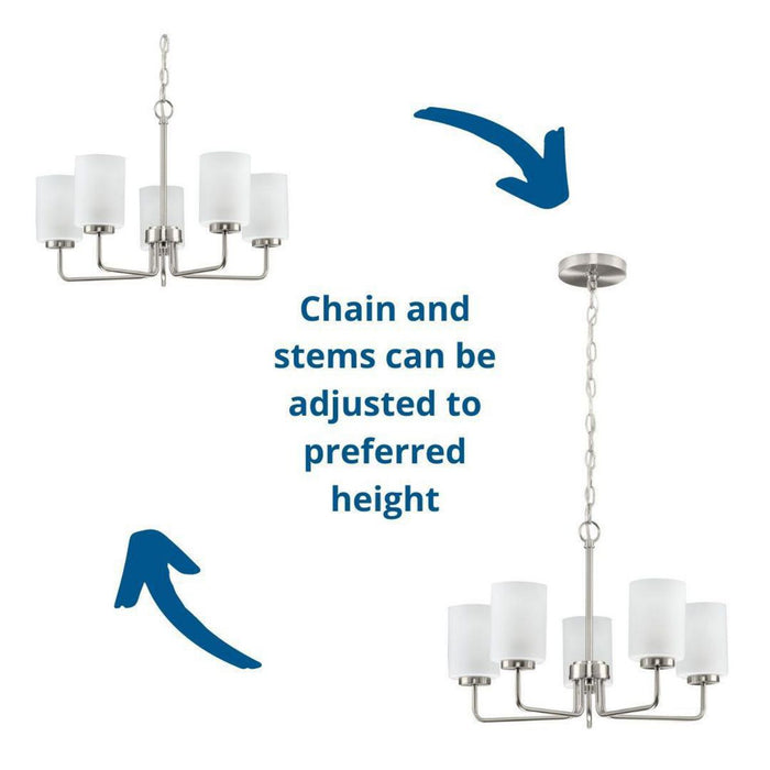 Progress Lighting Merry Collection 5 Light 100W Medium Base Chandelier (P400275-009)