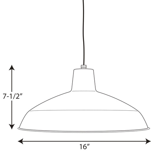 Progress Lighting Metal Shade Collection One-Light Pendant (P5094-09)