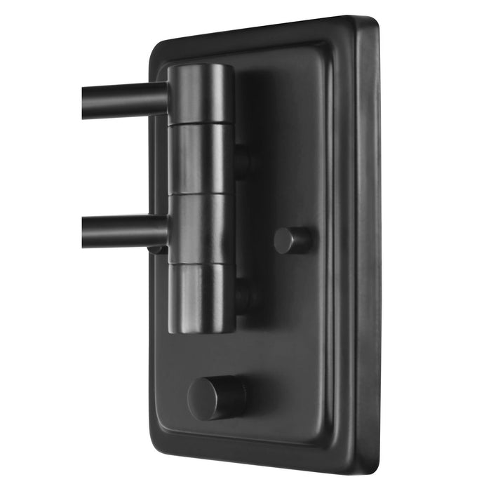 Progress Lighting Milner Collection Black Swing Arm Wall Light (P710086-031)