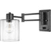 Progress Lighting Milner Collection Black Swing Arm Wall Light (P710086-031)