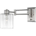 Progress Lighting Milner Collection Brushed Nickel Swing Arm Wall Light (P710086-009)