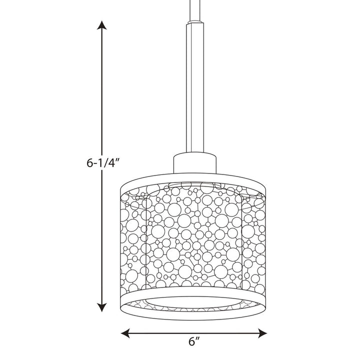 Progress Lighting Mingle Collection One-Light Mini-Pendant (P5038-09)
