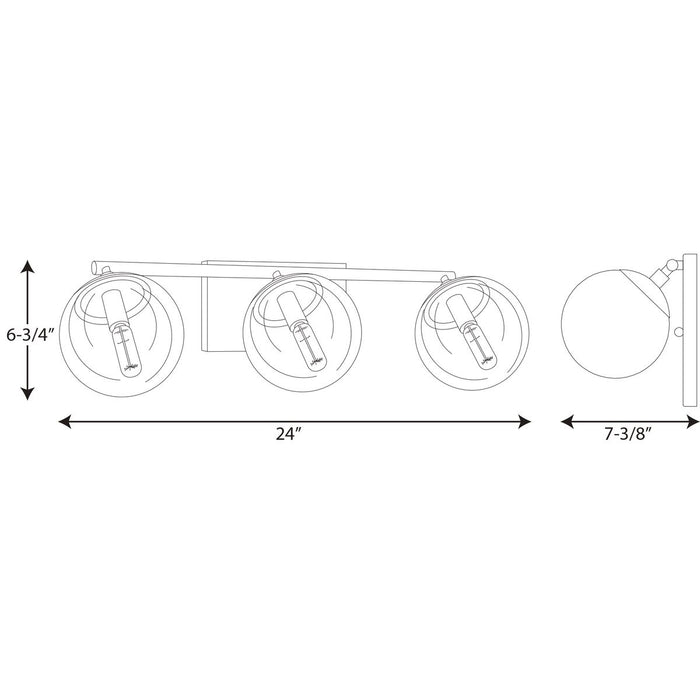 Progress Lighting Mod Collection Three-Light Bath And Vanity (P2856-15)