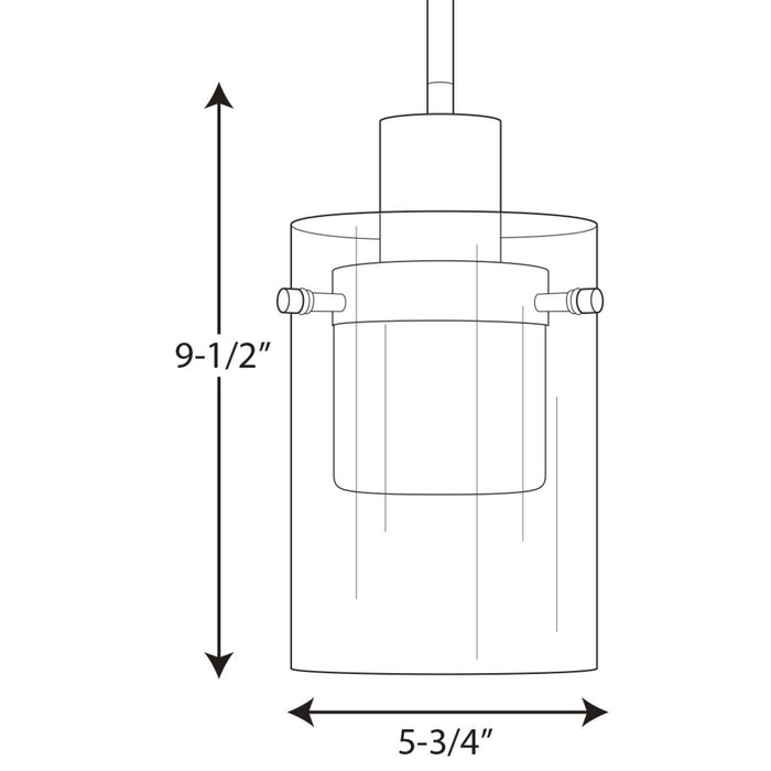 Progress Lighting Moderna Collection One-Light LED Mini-Pendant 3000K (P500000-009-30)