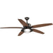 Progress Lighting Montague Collection 60 Inch Indoor/Outdoor Five-Blade Ceiling Fan 3000K (P2564-2030K)