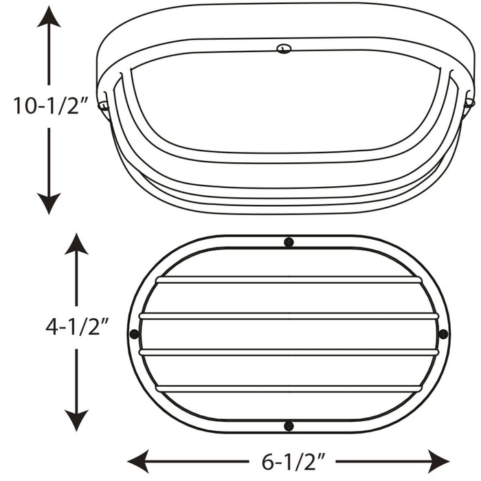 Progress Lighting One-Light 10-1/2 Inch LED Wall Or Ceiling Bulkhead 3000K (P3649-3130K9)