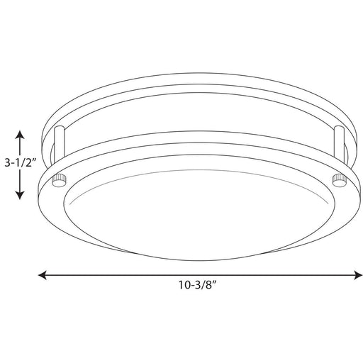 Progress Lighting One-Light 10-3/8 Inch LED Flush Mount 3000K (P7249-17430K9)