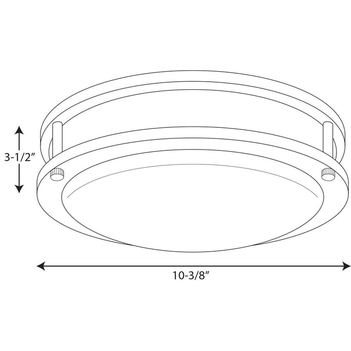 Progress Lighting One-Light 10-3/8 Inch LED Flush Mount 3000K (P7249-17430K9)
