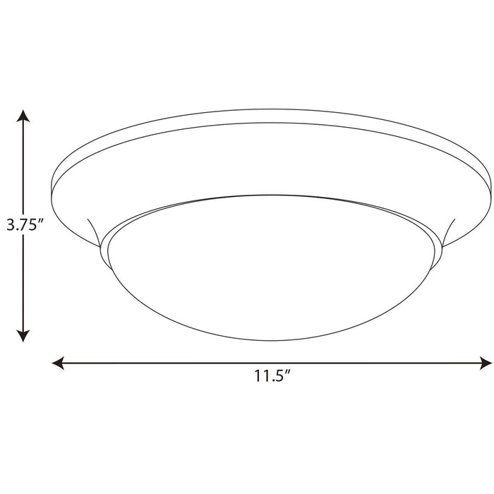 Progress Lighting One-Light 11-1/2 Inch Etched Glass Flush Mount (P350146-012)