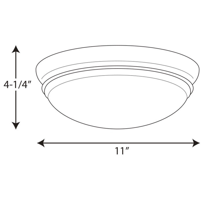 Progress Lighting One-Light 11 Inch LED Flush Mount 3000K (P350100-009-30)