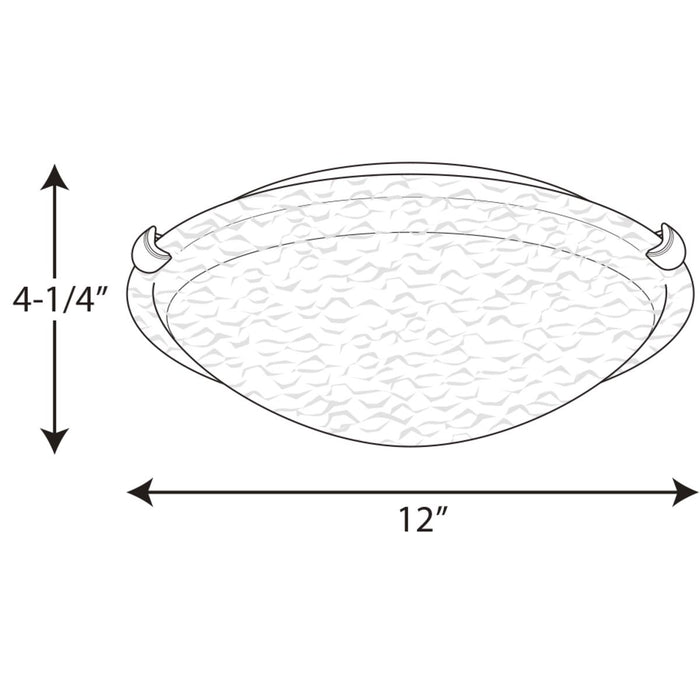 Progress Lighting One-Light 12 Inch LED Dome Flush Mount 3000K (P350055-009-30)