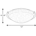 Progress Lighting One-Light 12 Inch LED Dome Flush Mount 3000K (P350055-009-30)
