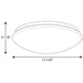 Progress Lighting One-Light 13-1/2 Inch Cloud LED Flush Mount 3000K (P730006-030-30)
