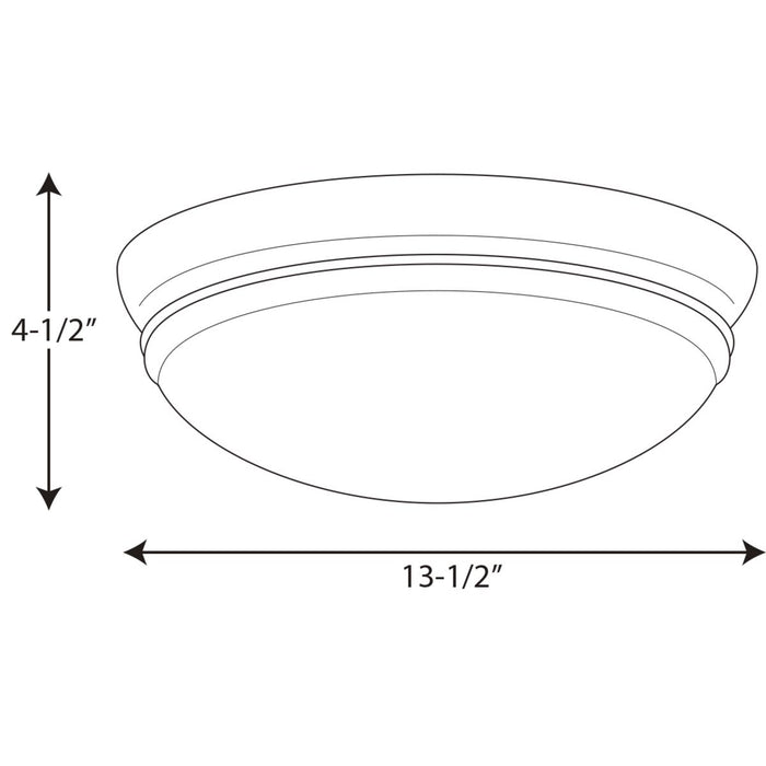 Progress Lighting One-Light 13-1/2 Inch LED Flush Mount 3000K (P350101-009-30)