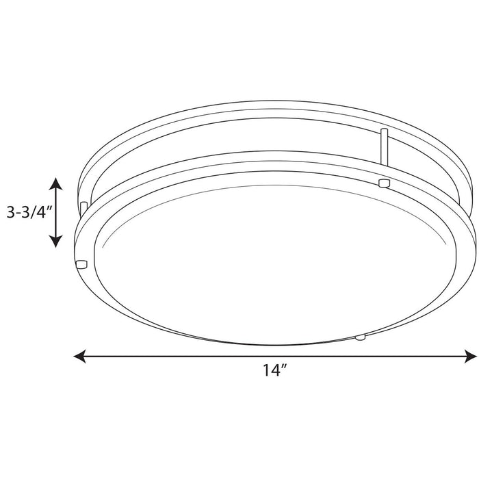 Progress Lighting One-Light 14 Inch LED Flush Mount 3000K (P7253-17430K9)