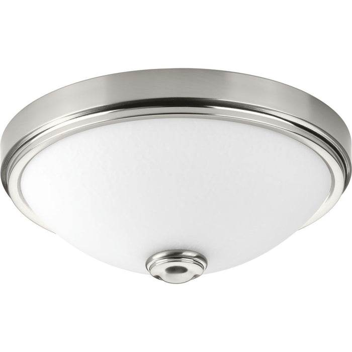 Progress Lighting One-Light 15 Inch LED Linen Glass Flush Mount 3000K (P350007-009-30)