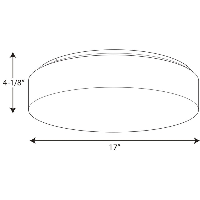 Progress Lighting One-Light 17 Inch LED Drum Flush Mount 3000K (P730003-030-30)
