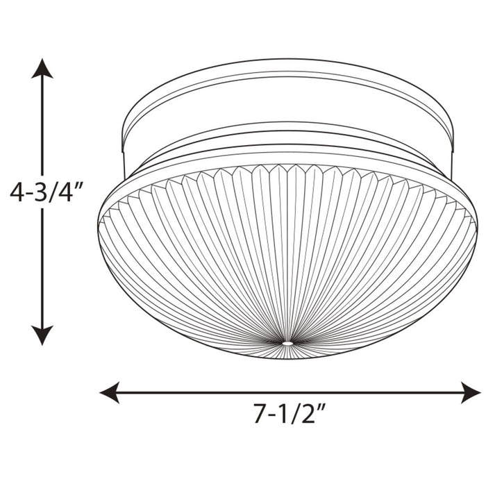 Progress Lighting One-Light 7-1/2 Inch Close-To-Ceiling (P3405-30)