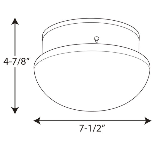 Progress Lighting One-Light 7-1/2 Inch Close-To-Ceiling (P3408-30)