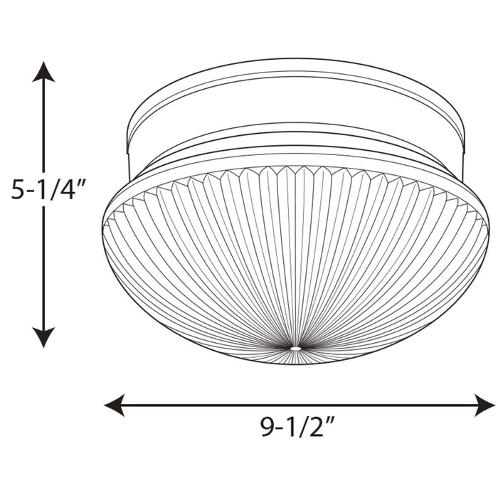 Progress Lighting One-Light 9-1/2 Inch Close-To-Ceiling (P3406-30)